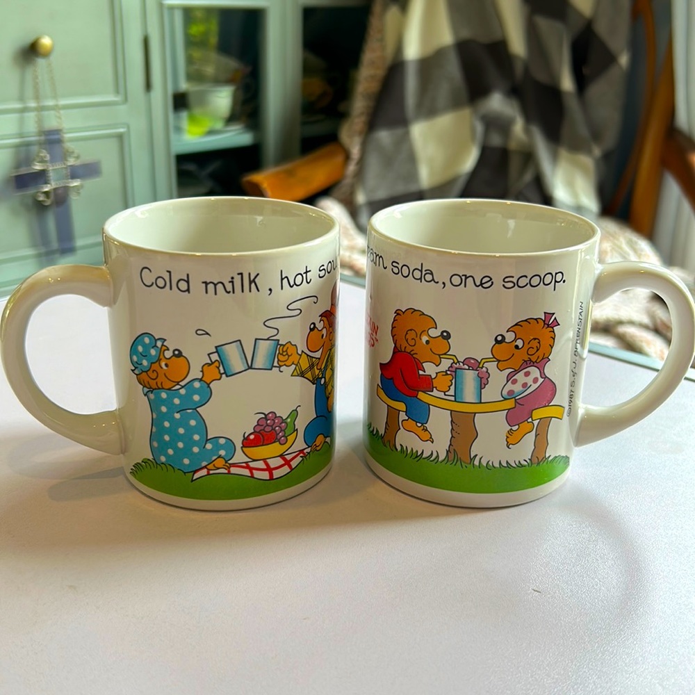 Vintage Mugs Berenstain Bears Set Princess House Set